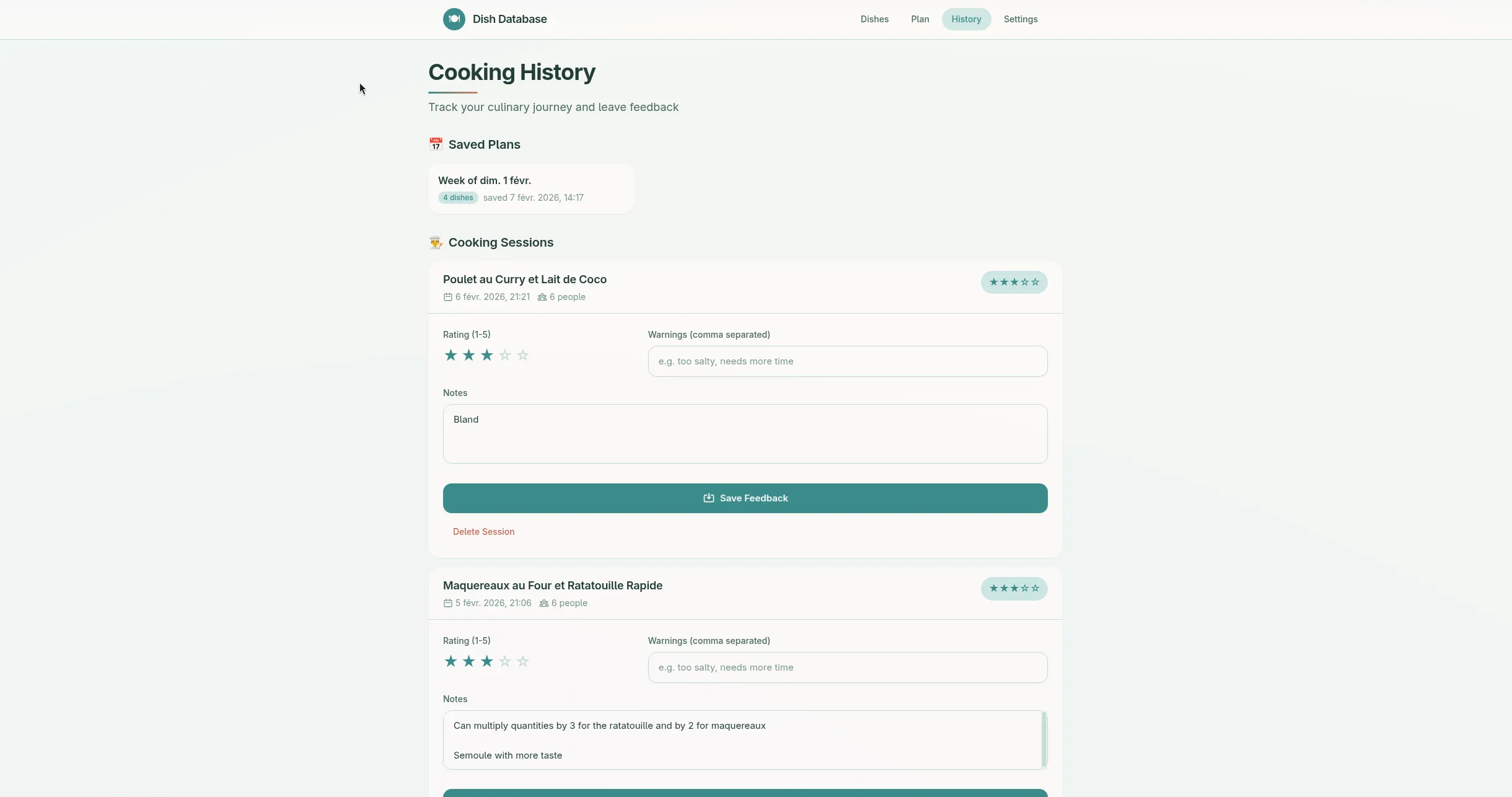 Dish Database screenshot 3