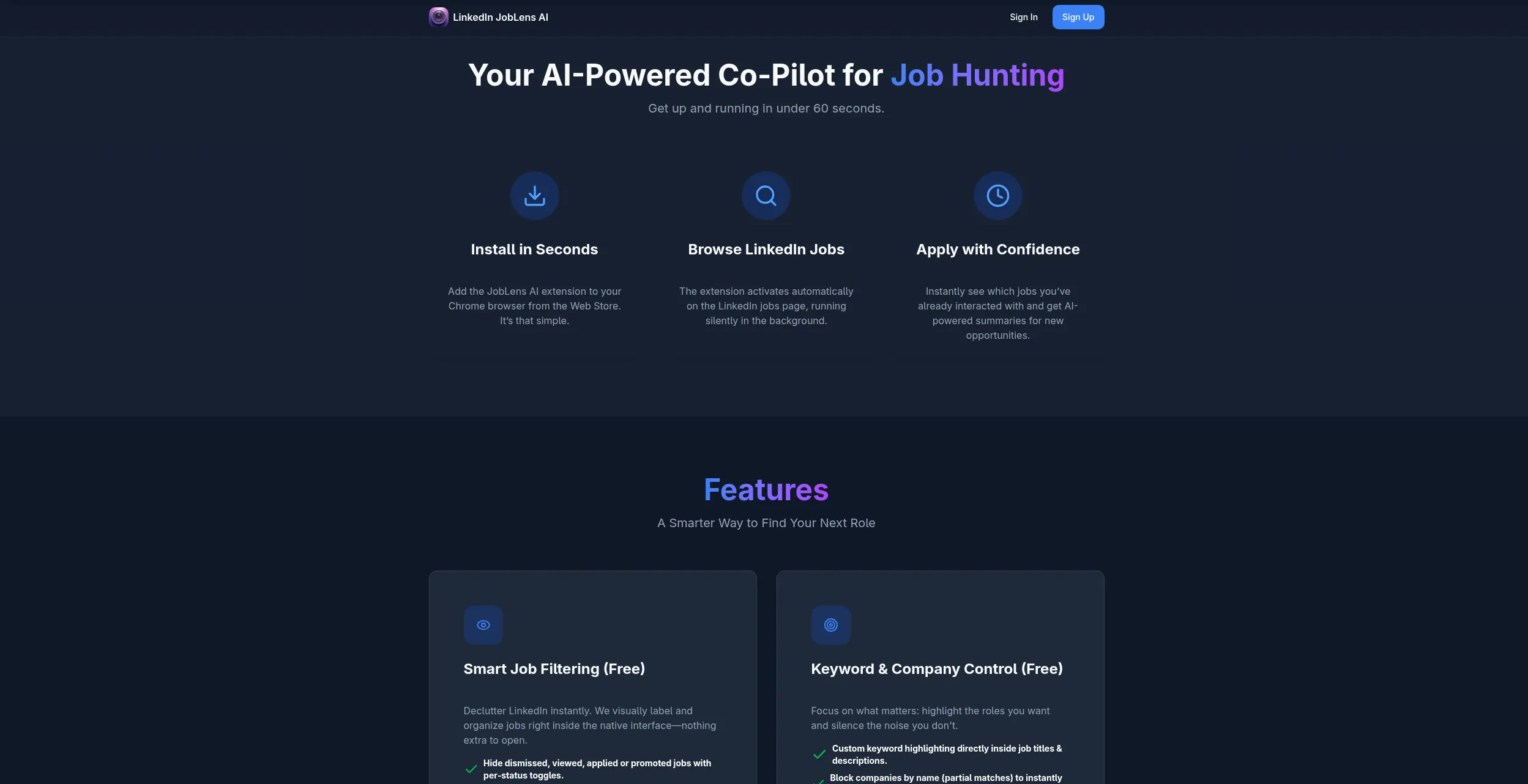LinkedIn JobLens AI screenshot 2